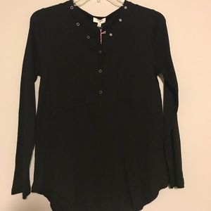 Umgee long sleeve button Henley top